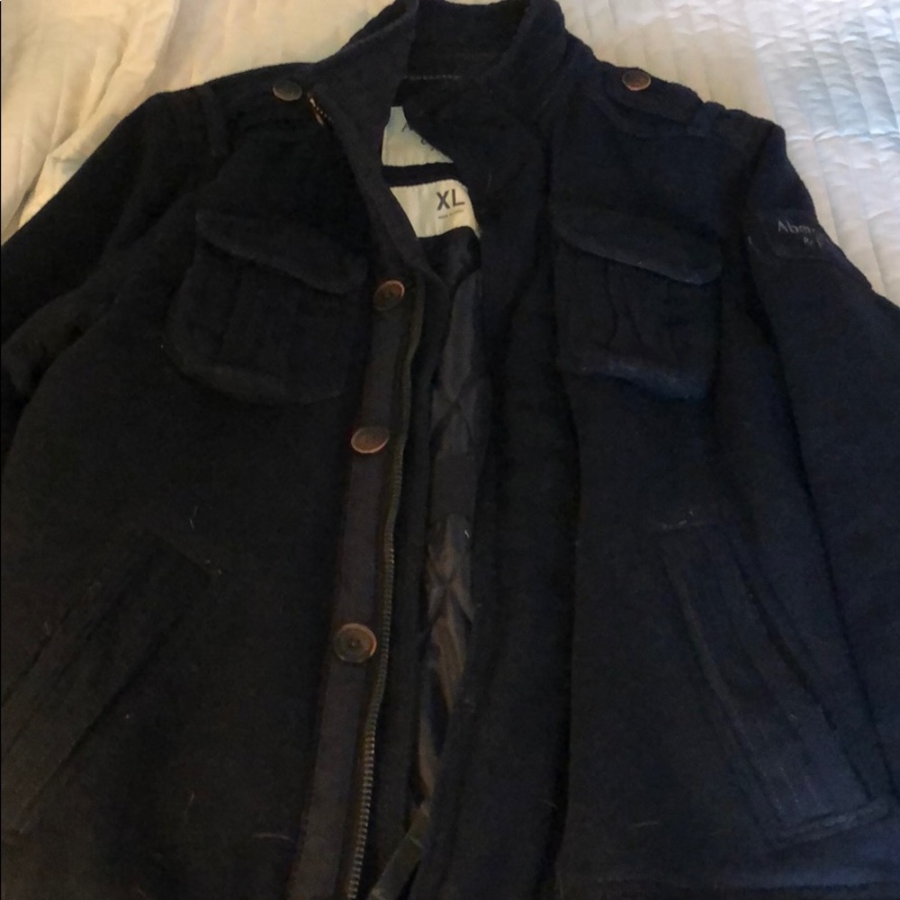 Abercrombie wool military winter jacket sz XL